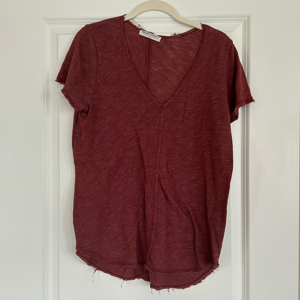 Maroon v-neck